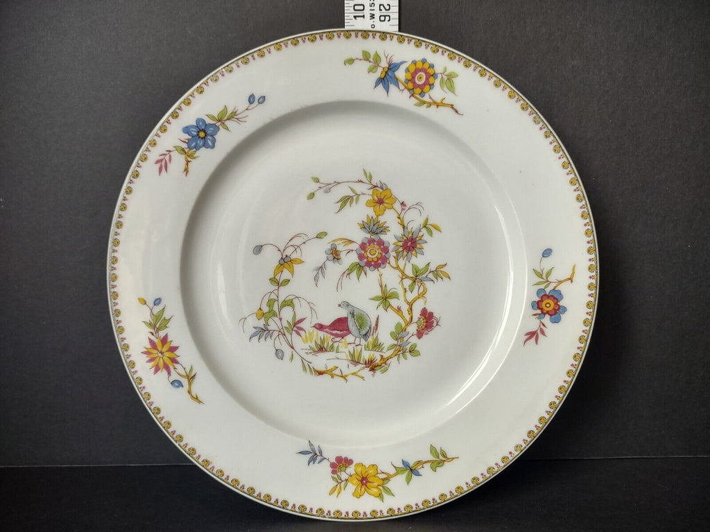 Haviland Limoges Old Abbey Rouen Spray Pheasant Dinner Plate 9-5/8" (lot 345)