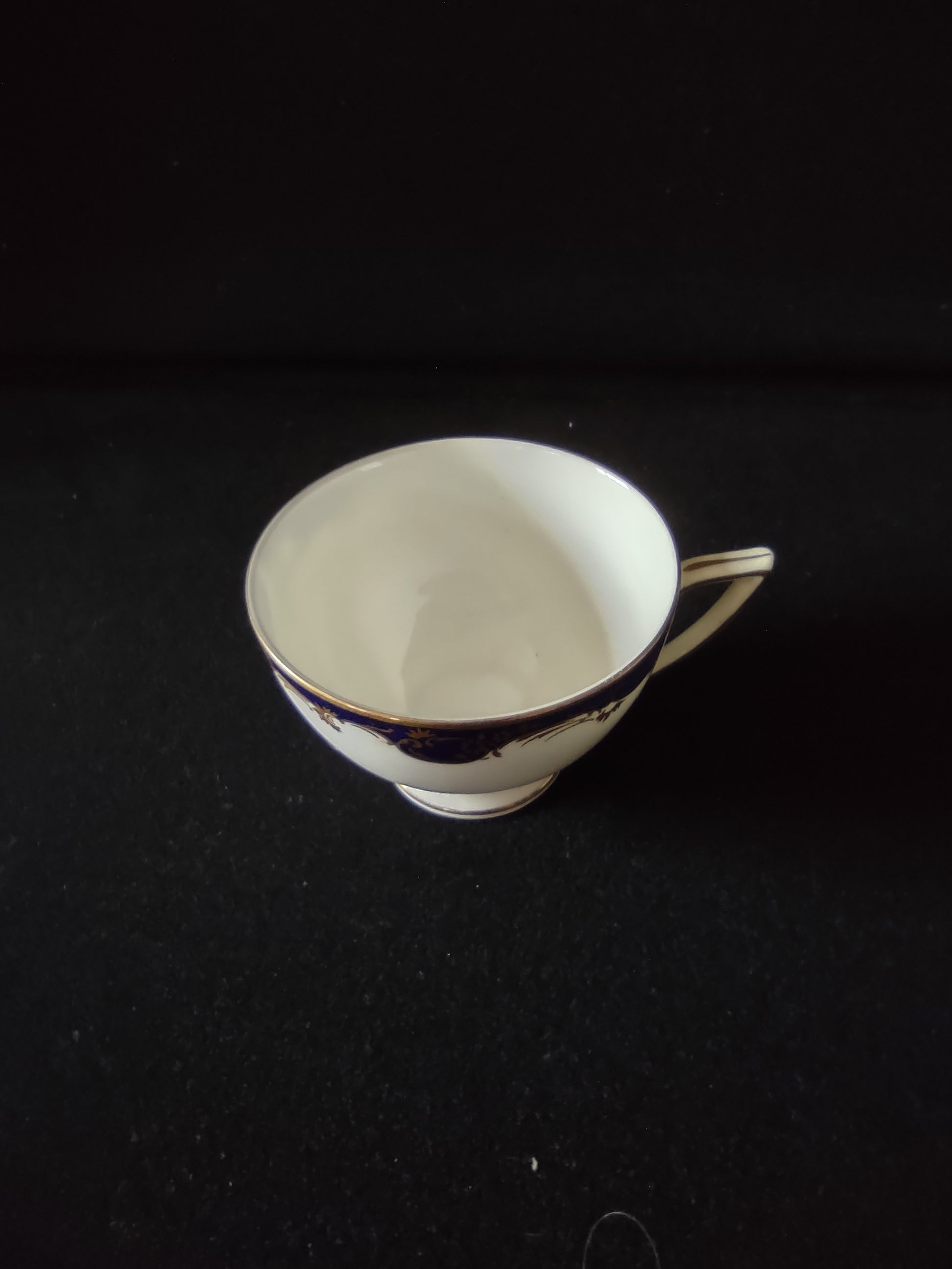 Vintage Minton Versailles Tea Cup Saucer Bone China Blue Gold (Lot 5468)