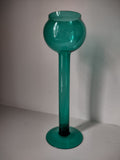 Vintage Floating Candle Juniper Green 12" Glass Candle Holder (lot 2744)
