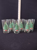 Vintage Home Interiors Christmas Tree Tumblers Gifts Star Set Of 6 (Lot4213)