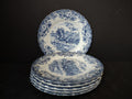 Vintage Ironstone Coaching Scenes Johnson Bros Bread Plate x 6 (lot 5564)