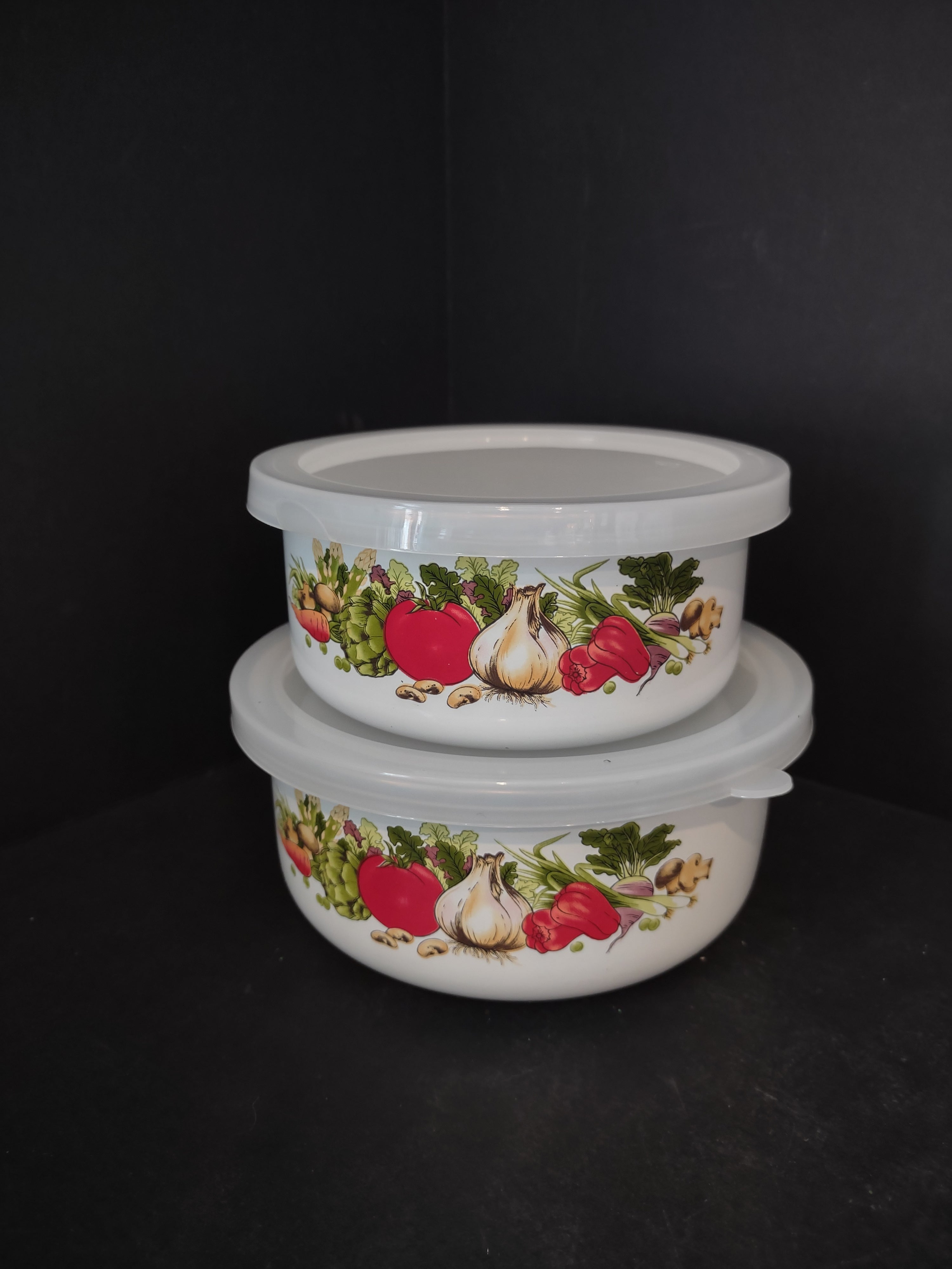 Vintage Riviera Porcelain on Steel Cook & Serve Set Container Lid (lot 2972c)