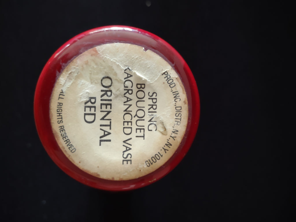 Vintage Avon Spring Bouquet Fragranced Vase Oriental Red (Lot 3185)