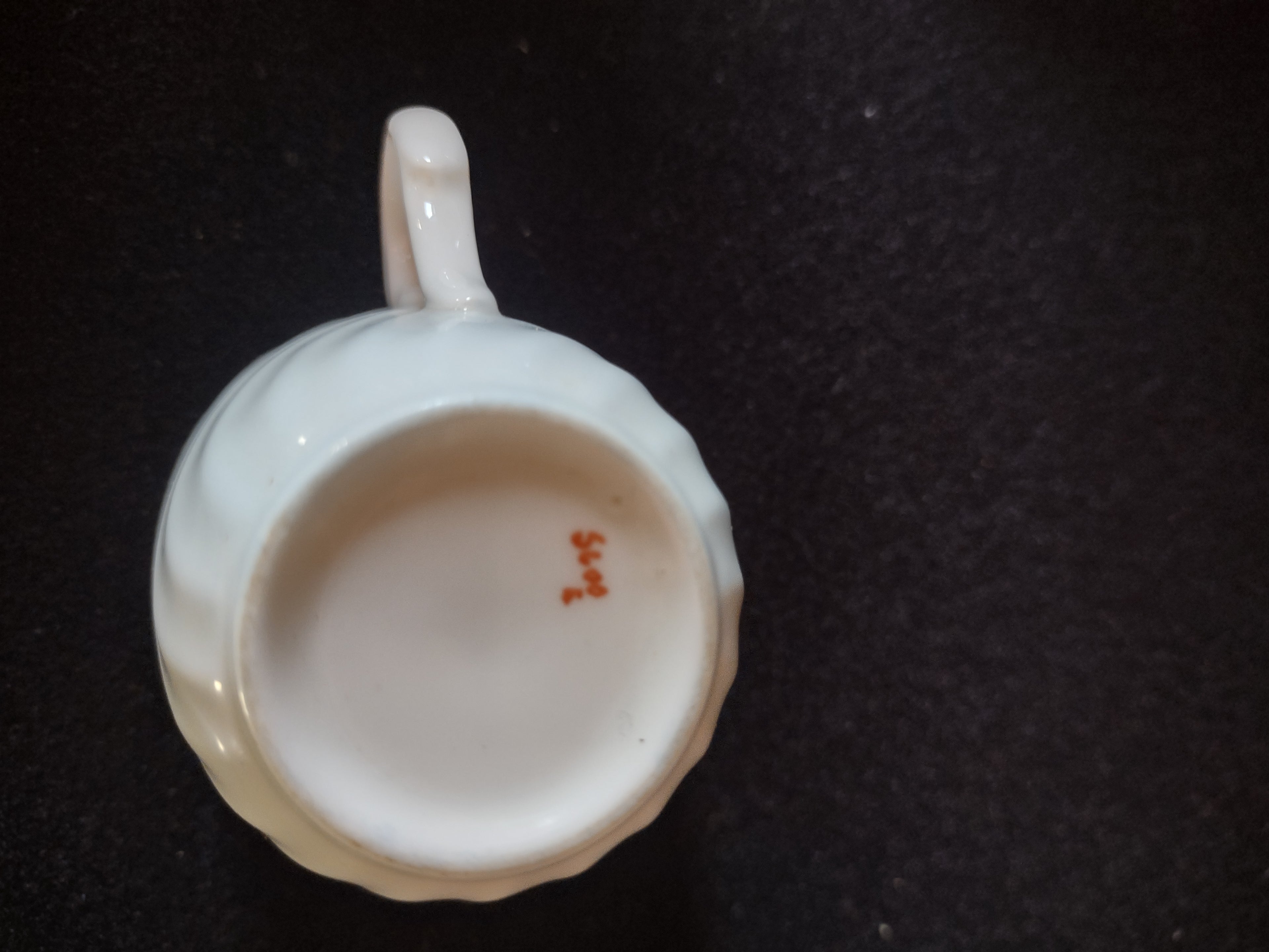 Vintage Minton Symphony Tea Cup Saucer Bone China Blue Leaf Swirl X5 (Lot 5467)