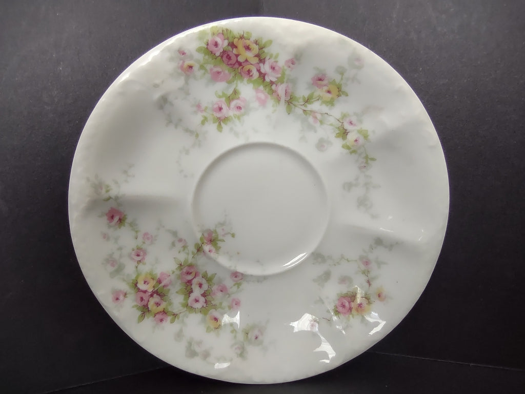 Haviland Limoges 5-1/2" Saucer ONLY Pink Yellow Rose (lot 846)