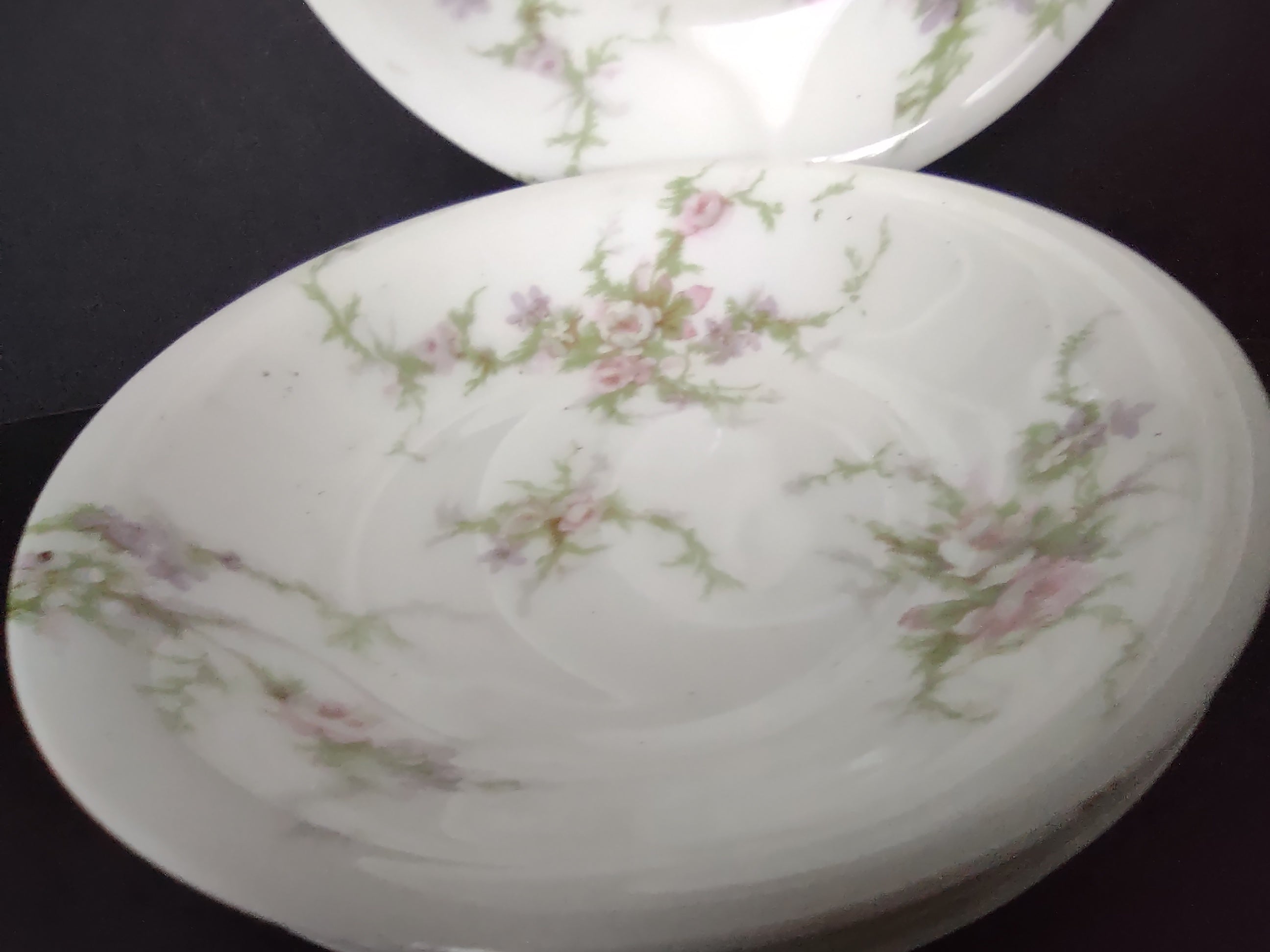 Haviland Limoges 5 x Small Bowl 5" Pink White Cabbage Rose Moss (lot 908)
