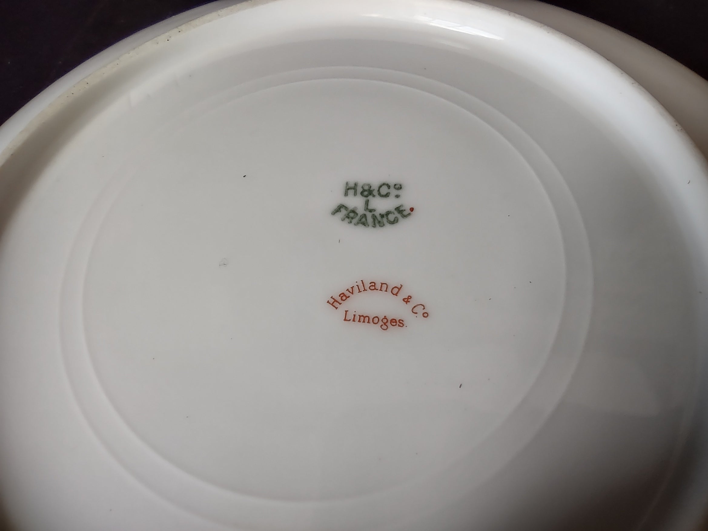 Haviland Limoges Pink Blue Gold Trim Dessert Plate (lot 969)