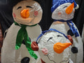 Vintage Christmas Snowman Family of 3 Inflatable NO Stakes 3 Ft (lot 3250j)