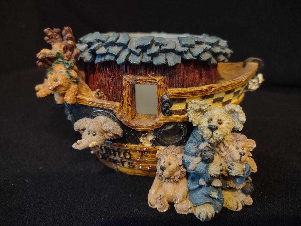 Noah and the Golden Rule Boyds Bears Friends Candle Holder (lot 2782)