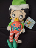 Christmas Sugar Loaf Betty Boop 17" Plush Toy Doll Noel Green Dress Merry Message (lot 2362)