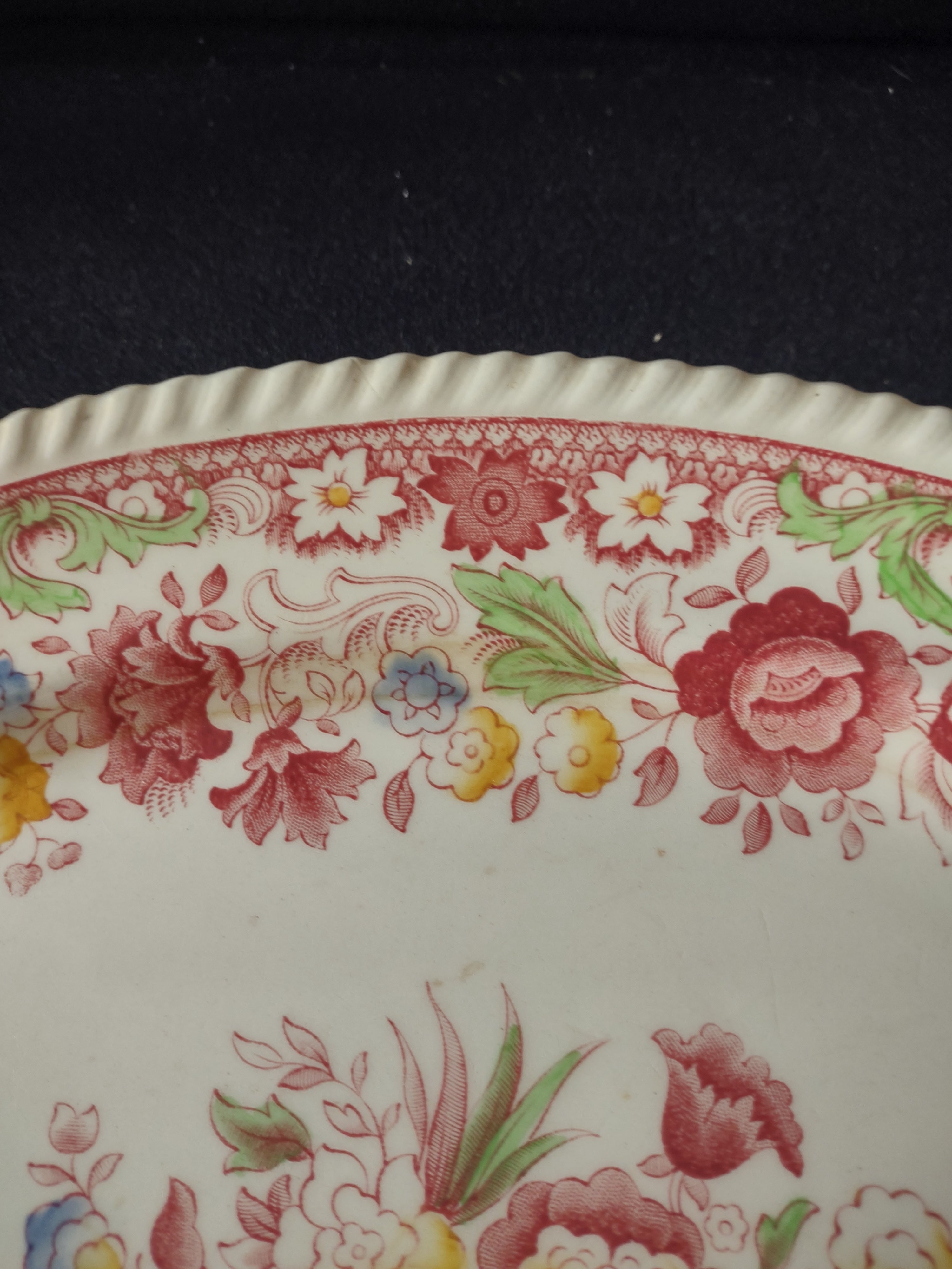 Vintage Johnson Brothers Oval Serving Platter Ironstone Winchester Pink (Lot5669