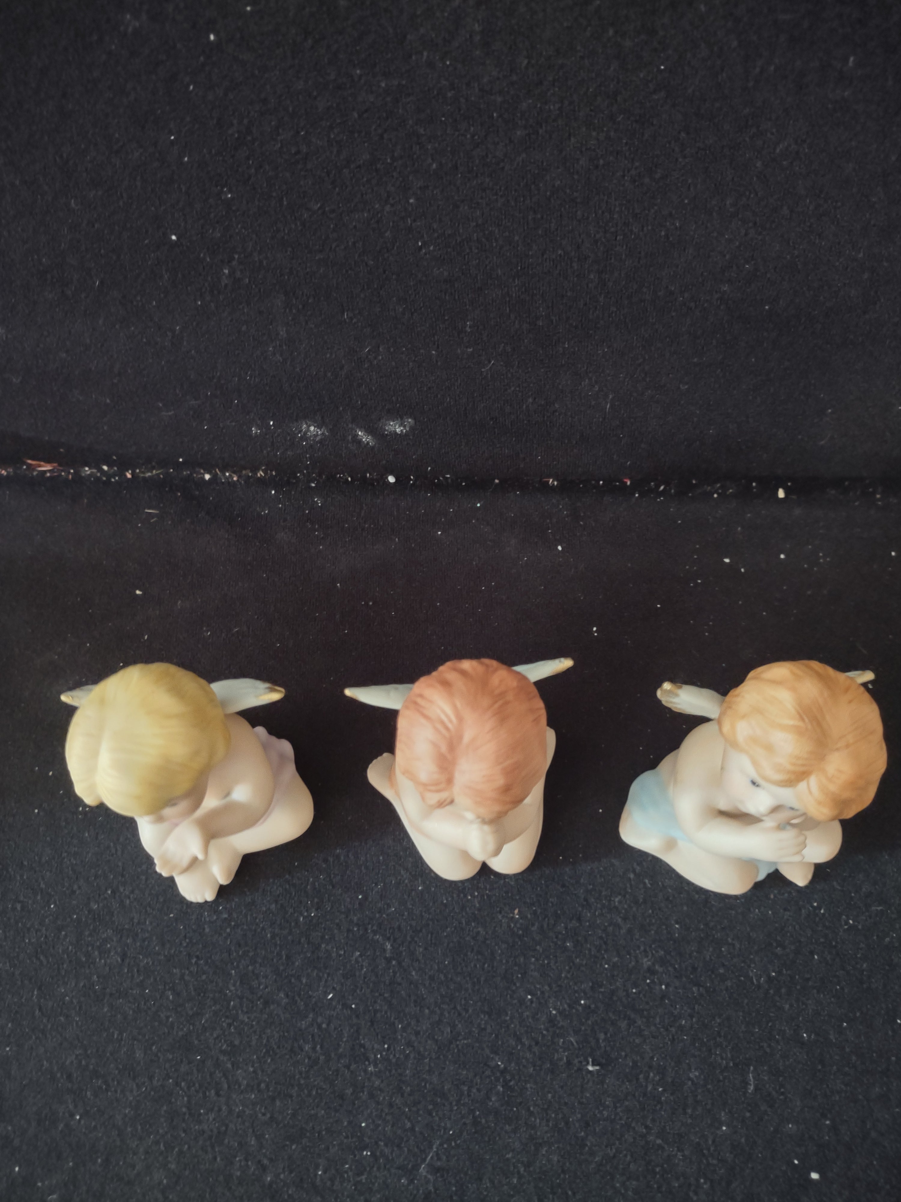 Vintage Homco Heavenly Cherub Angel Figurines Set of 3 (Lot 3947)