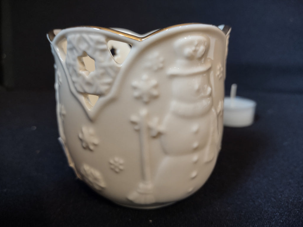 Lenox Merry Lights Snowman Votive Tea Candle Holder (lot 1631)