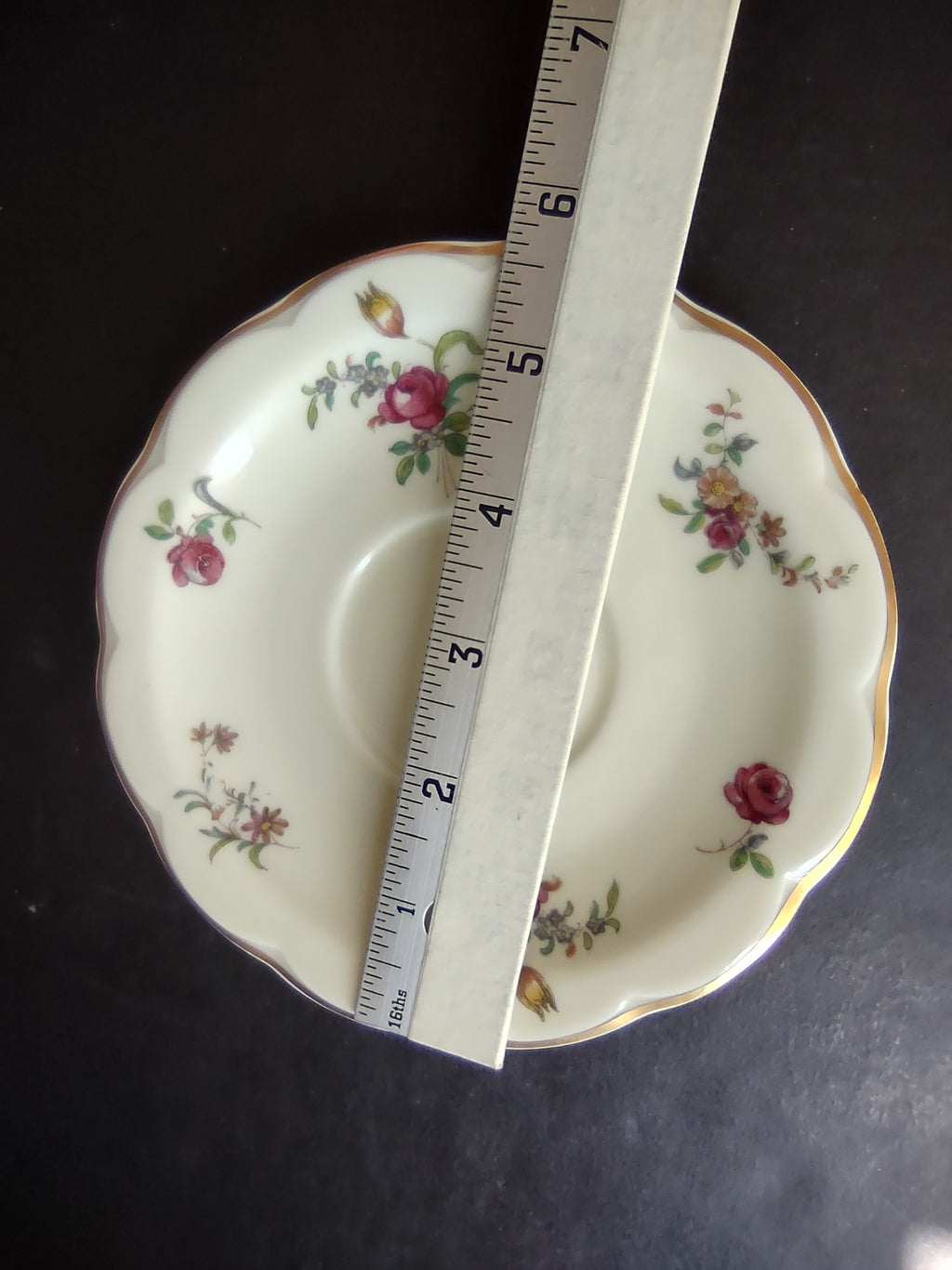 Haviland Limoges Saucer ONLY Peony Flower Cream Color (lot 928)