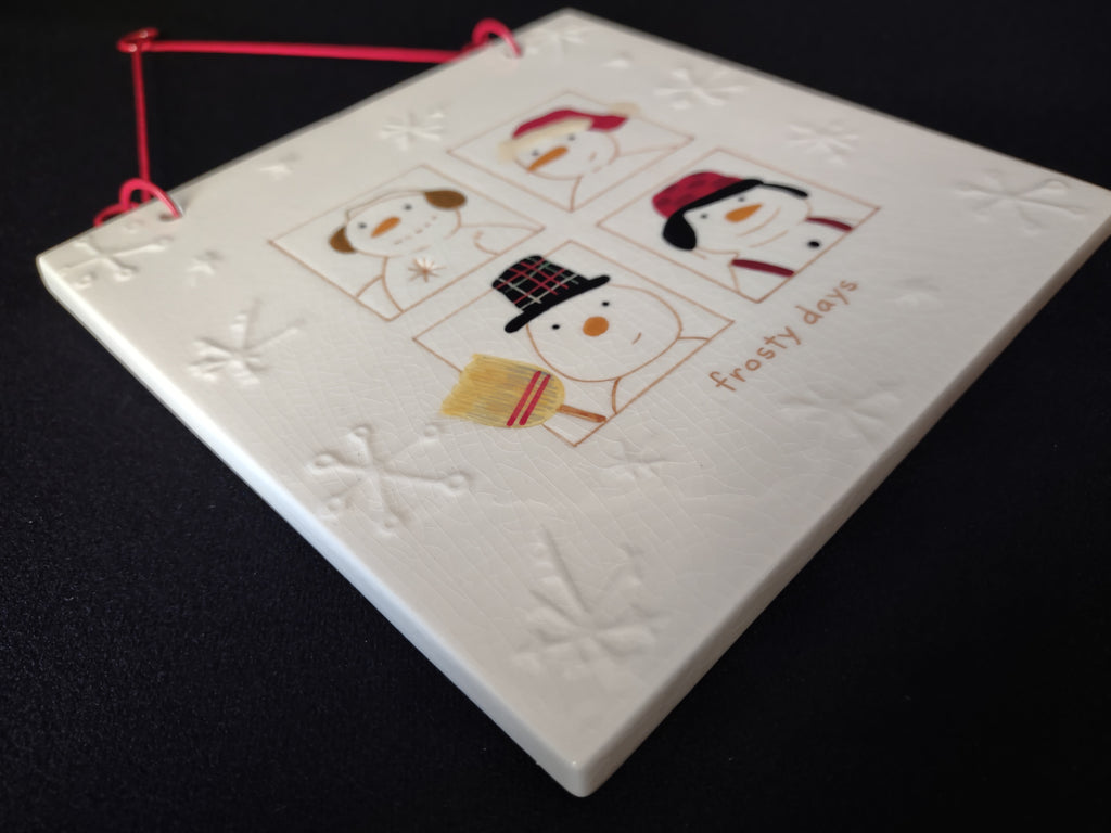 Hallmark Christmas Wall Hanging Trivet Snowman Frosty Days (lot 1694)
