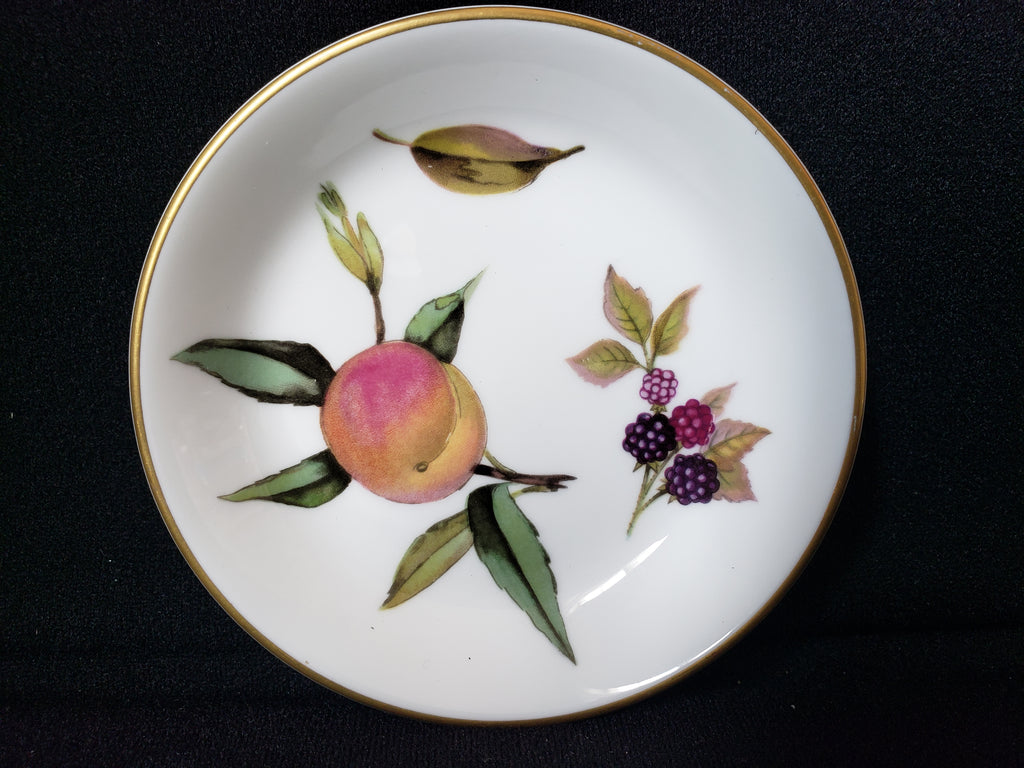 Vintage Royal Worcester Arden Small Coaster Dish 4" Gold Trim (lot 2080)