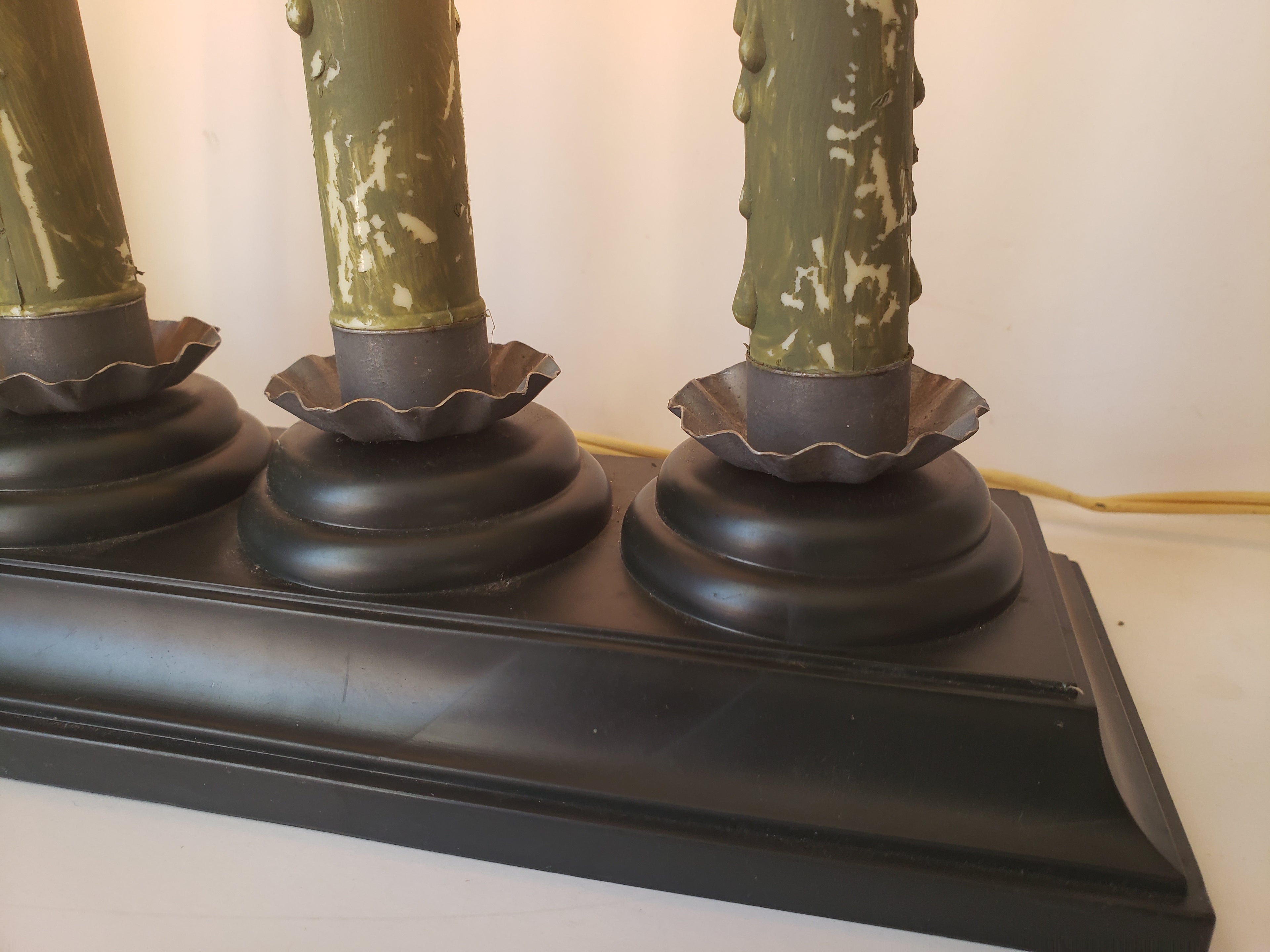 Christmas Window 5 Candle Drip White Lights Candelabra Candolier (lot 2307)