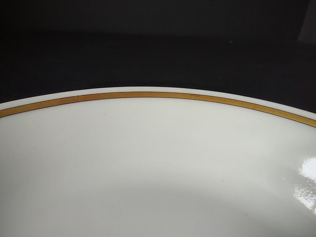 Haviland Limoges Gold & Black Trim White Coupe Soup Pasta Bowl (lot 668)