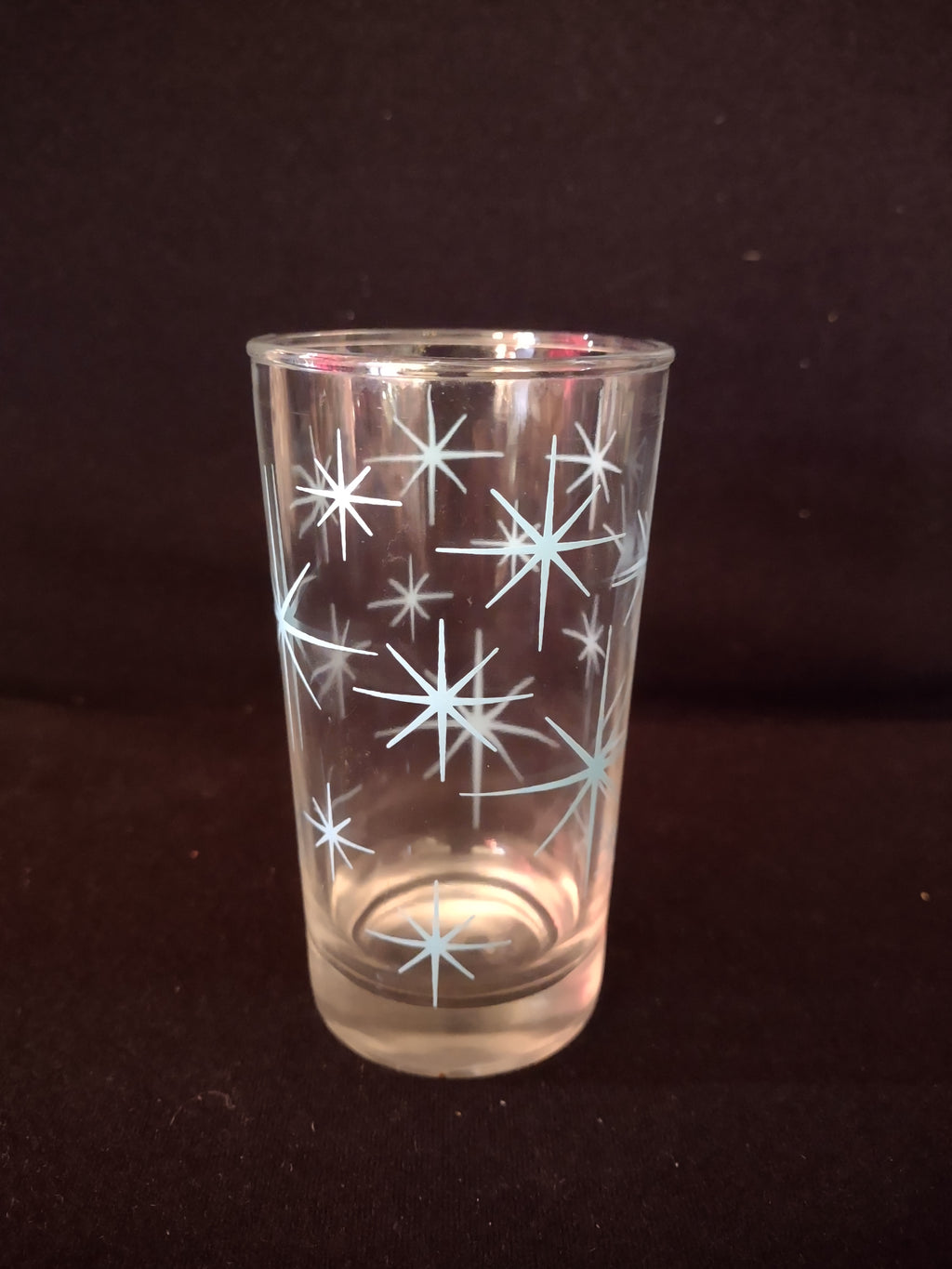 Vintage Atomic Starburst Drinking Glass Tumbler 4-3/4" (lot 5178)