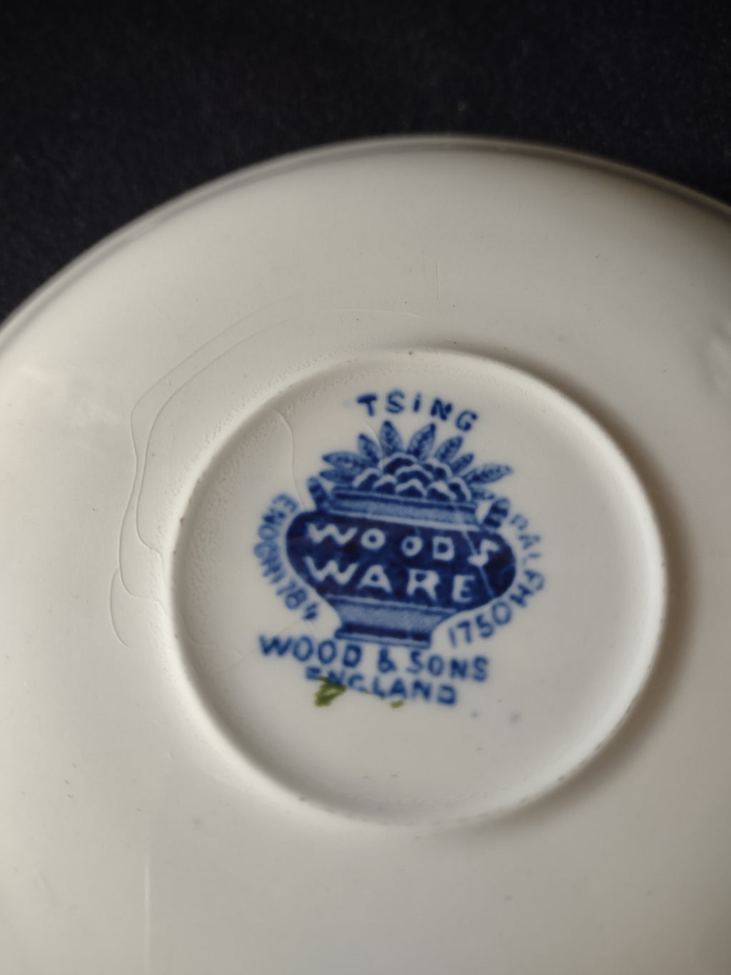 Vintage Woods & Sons Saucer Tsing Blue Oriental Geisha (Lot 5569)