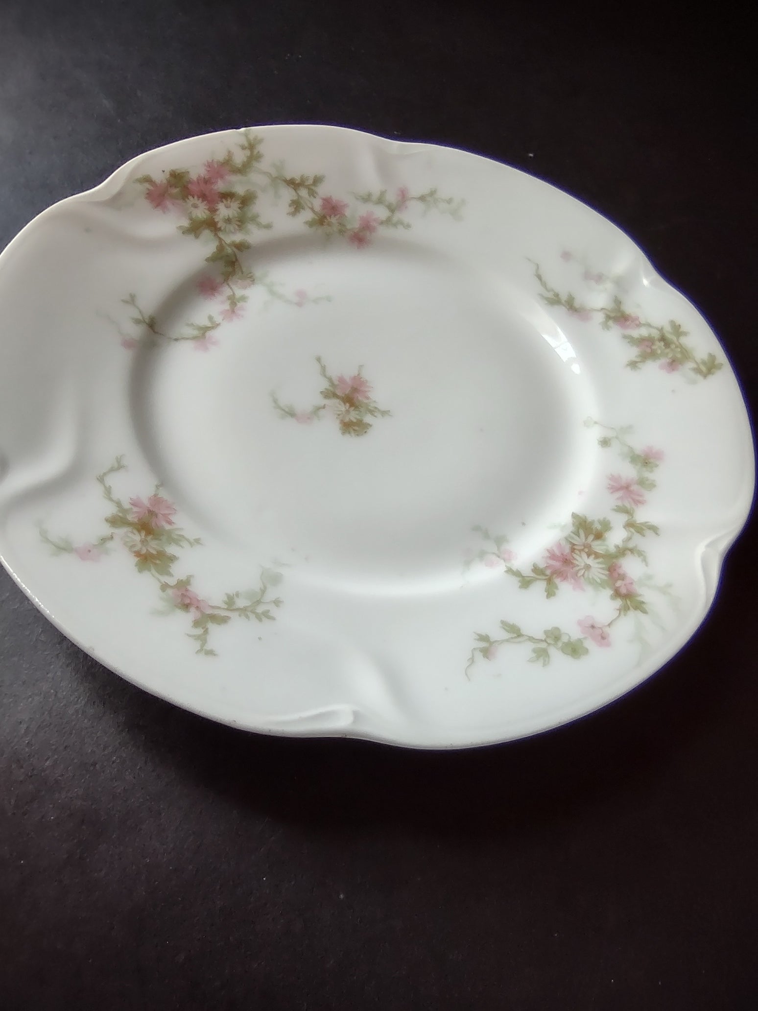 Haviland Limoges Bread Butter Plate Pink Thistle & Daisy (lot 881)