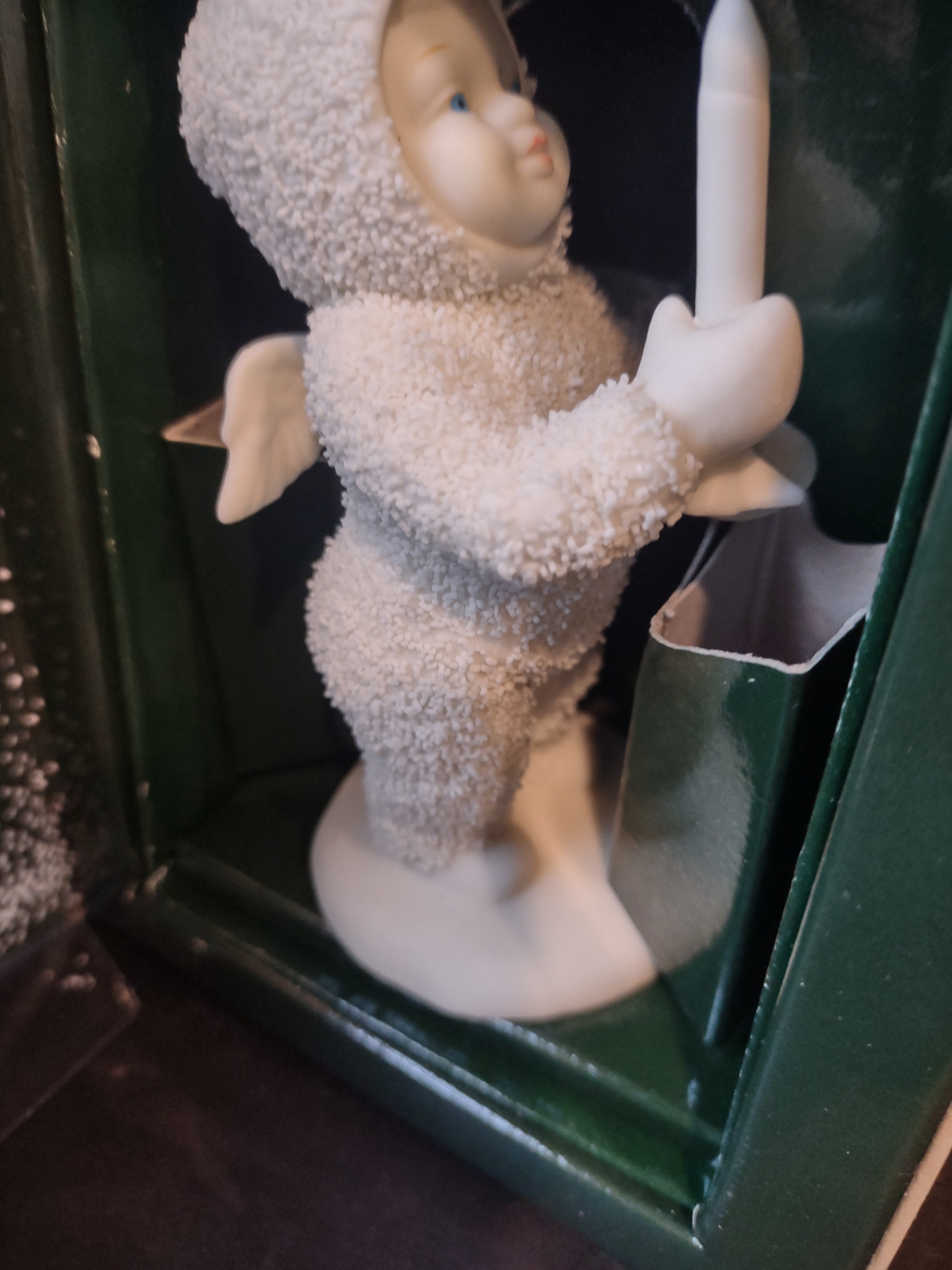Vintage Christmas Snowbabies Winter Tales "Just One Little Candle" (lot 1447)