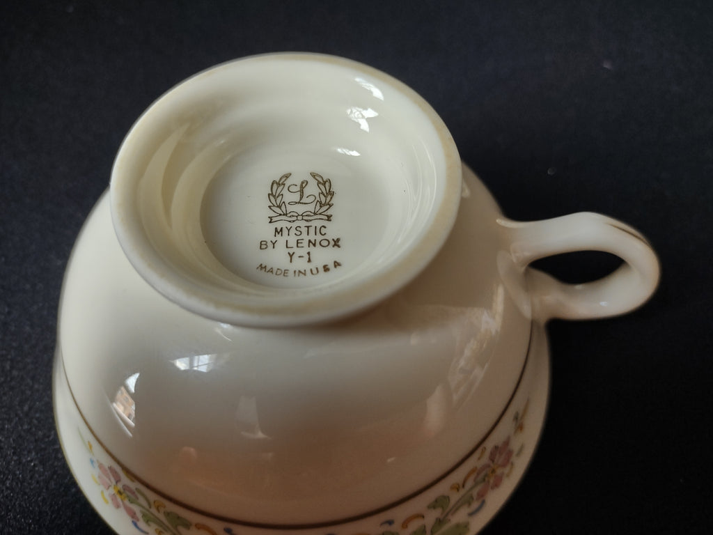 Vintage Lenox Tea Cup with Mystic Saucer Black Stamp (lot 1811)