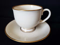 Vintage Lenox Mansfield White Gold Band Tea Cup with Saucer (lot 1935)