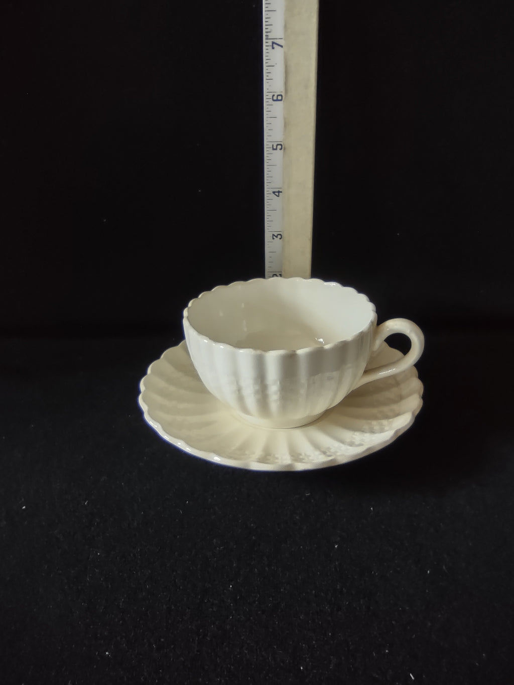 Vintage Copeland Spode Footed Teacup Saucer Chelsea Wicker Earthenware (Lot 5803