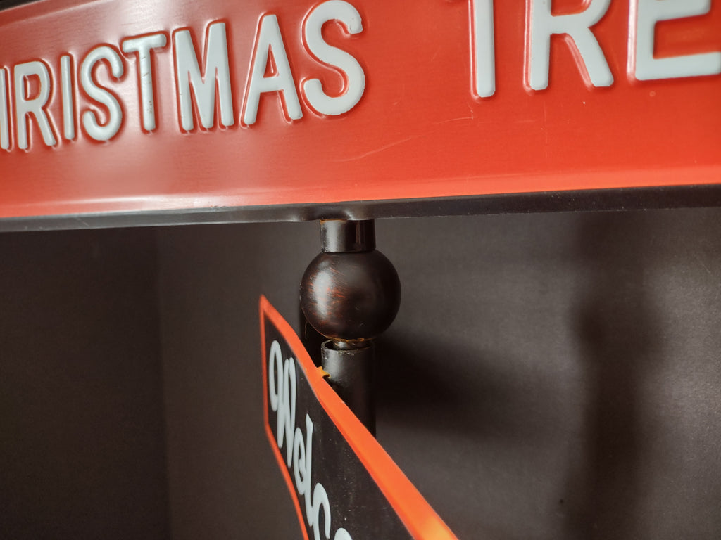 Christmas Tree 36" Metal Sign Pole (lot 2491c)