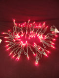 Vintage 100 Ct Christmas Red Mini Lights 4 packs 21.9' Long Each (Lot 4063)