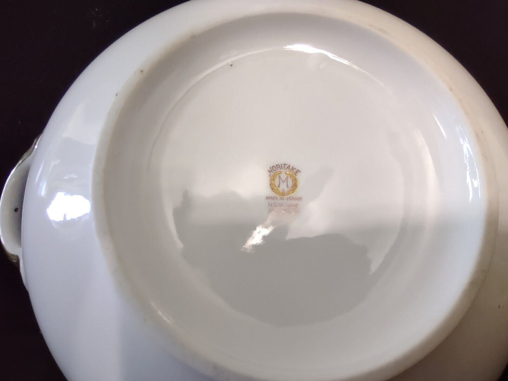 Noritake Laureate Round Covered Vegetable Soup Tureen Dish Gold Trim (lot 302)