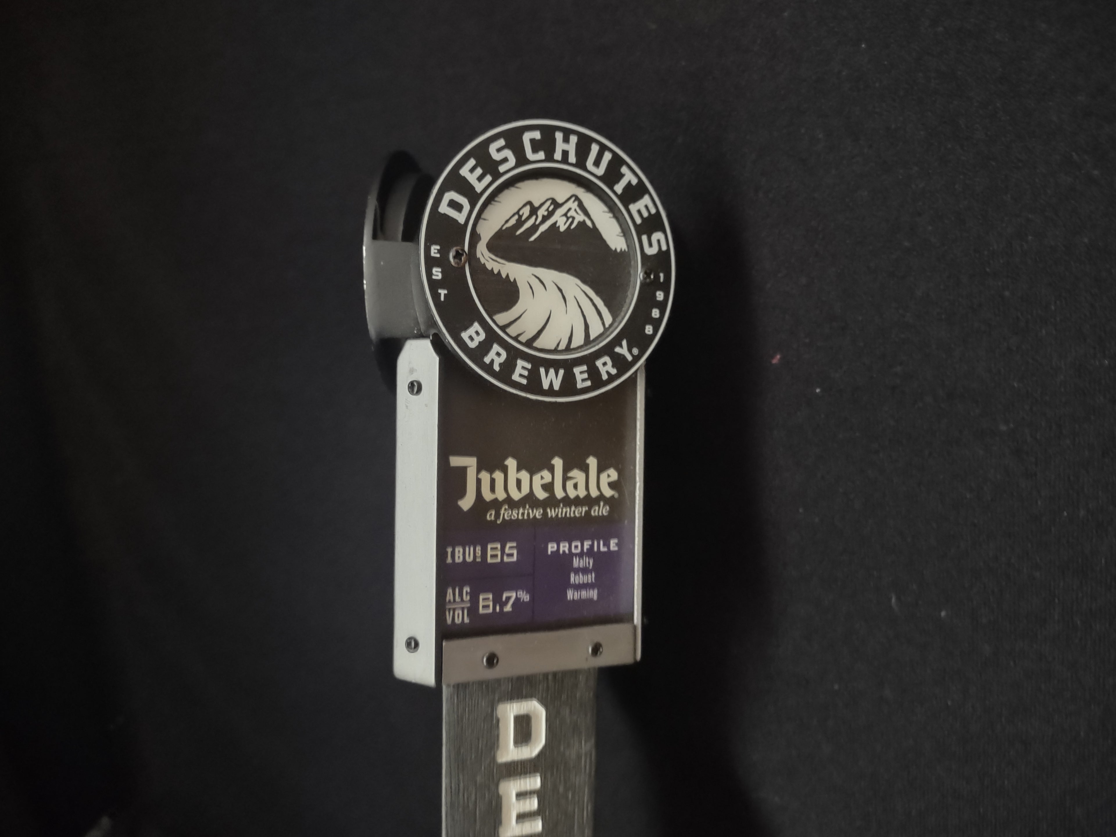 Vintage Collectible Deschutes Brewery Beer Tap Handle (lot 1727)