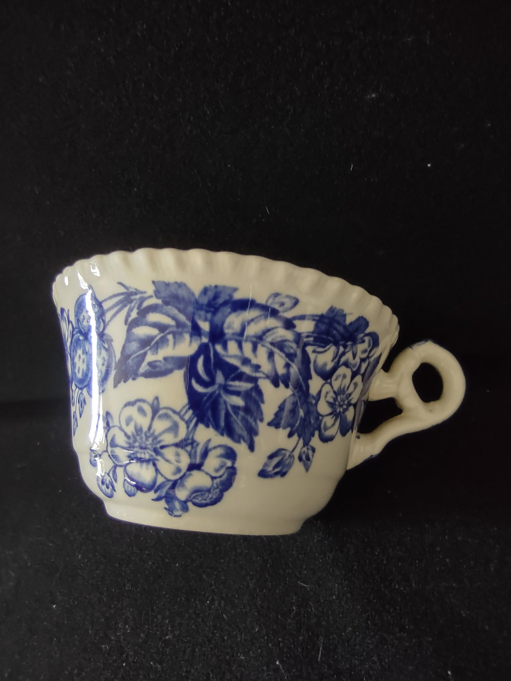 Vintage Copeland Spode Teacup Saucer Old Salem Blue Earthenware (Lot 5815)