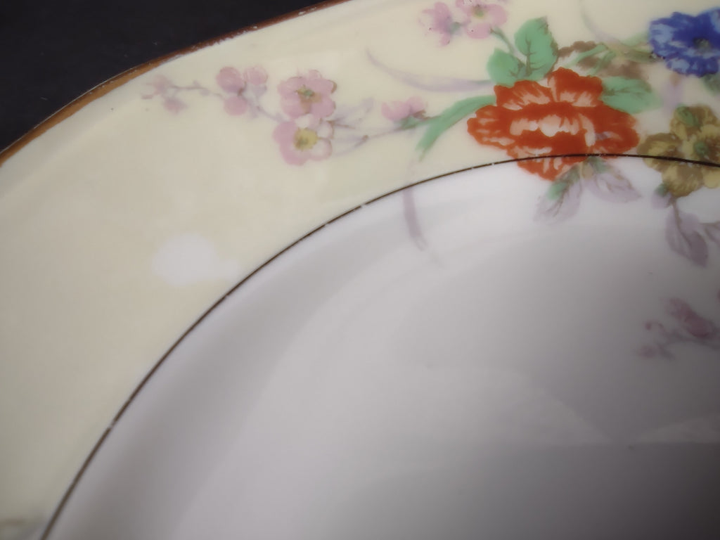 Haviland Limoges 8 x Yellow Jewel Bread Butter Plate Floral (lot 830)