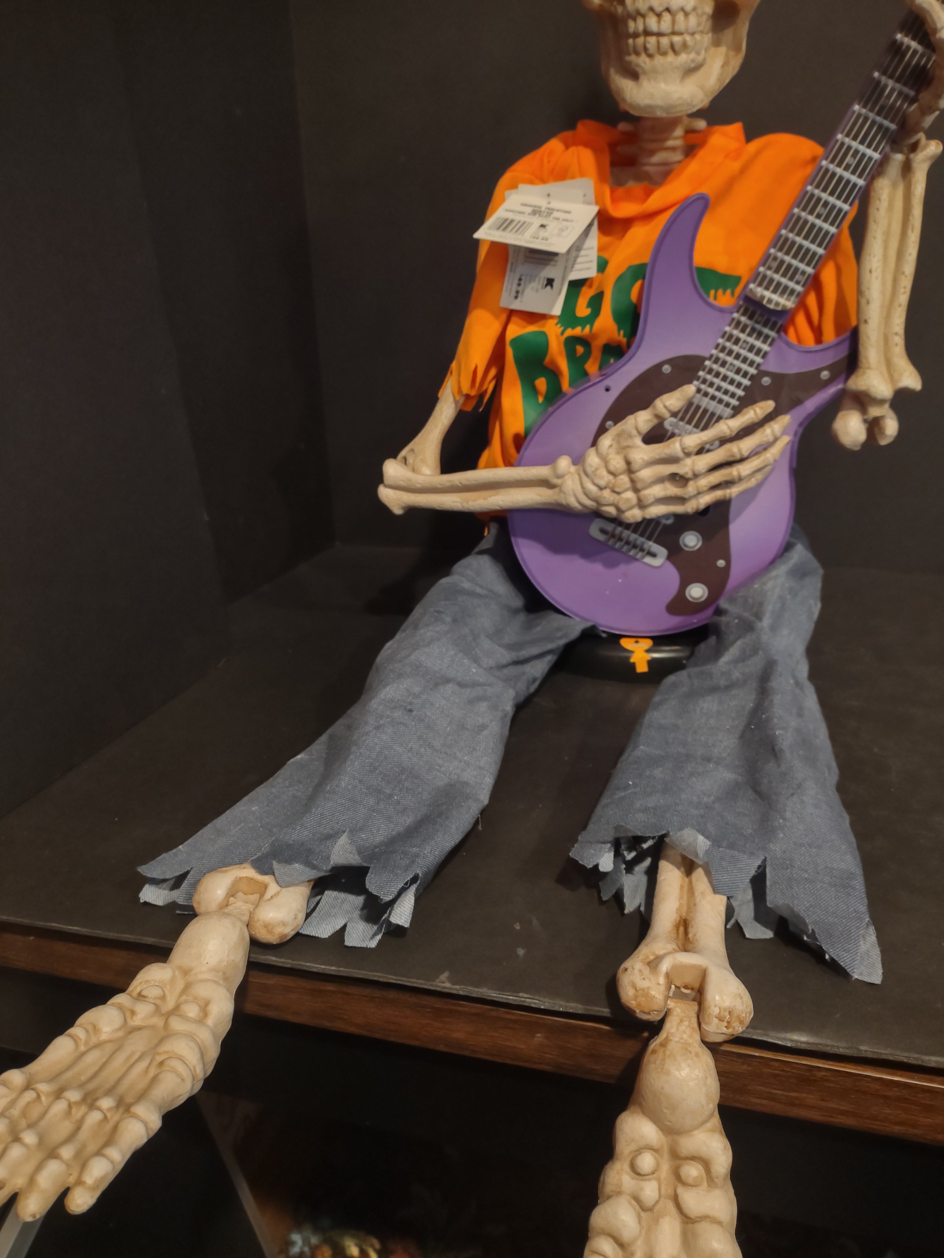 Vintage Skeleton Halloween For Parts - NOT Working (lot 2547j)