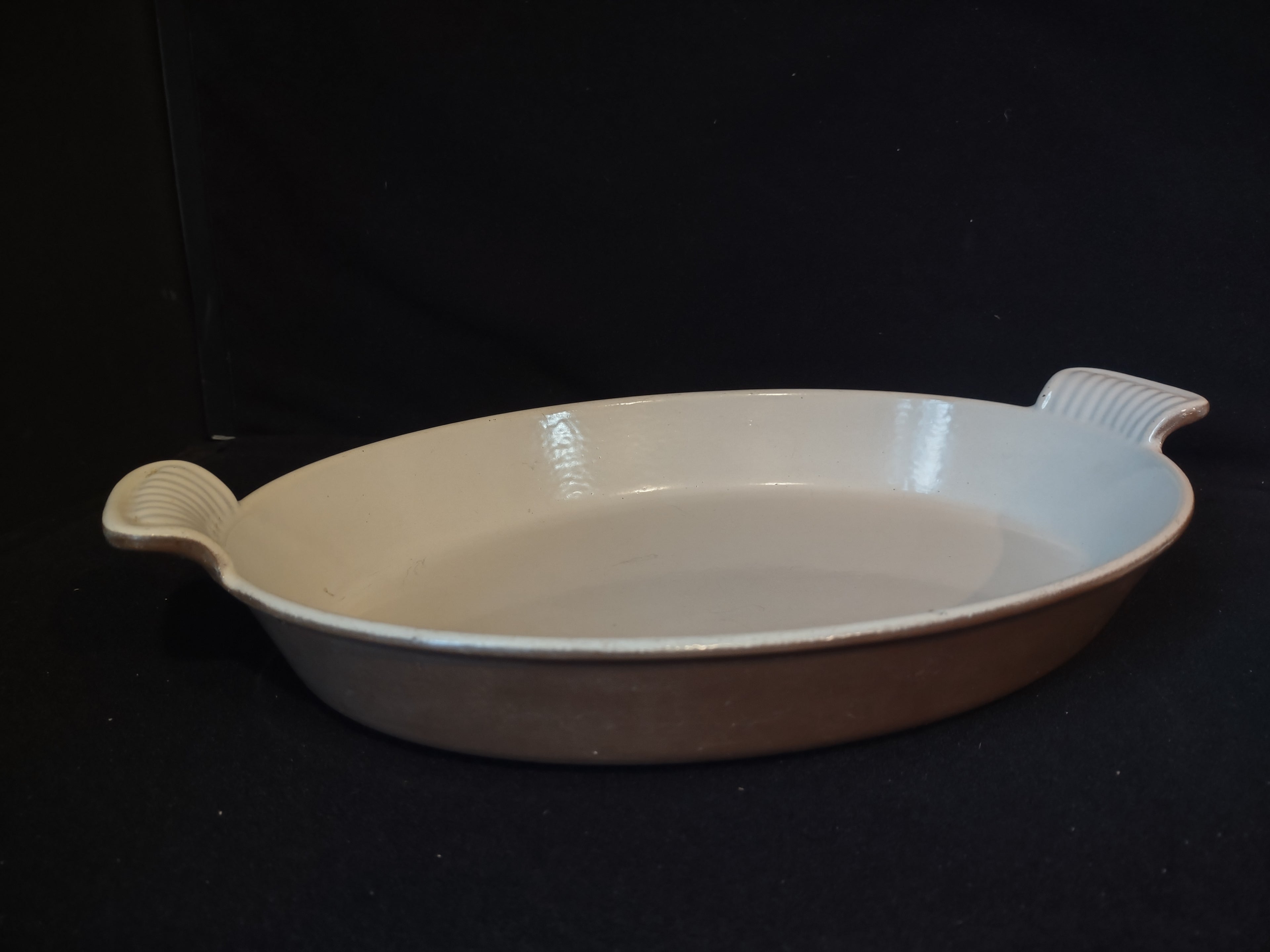 Le Creuset #32 Brown Enameled Cast Iron Oval Baking Casserole Dish (lot 2850c)