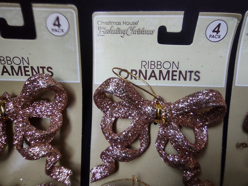 Lot of 20 Christmas Golden Ribbon Ornament (lot 1560)