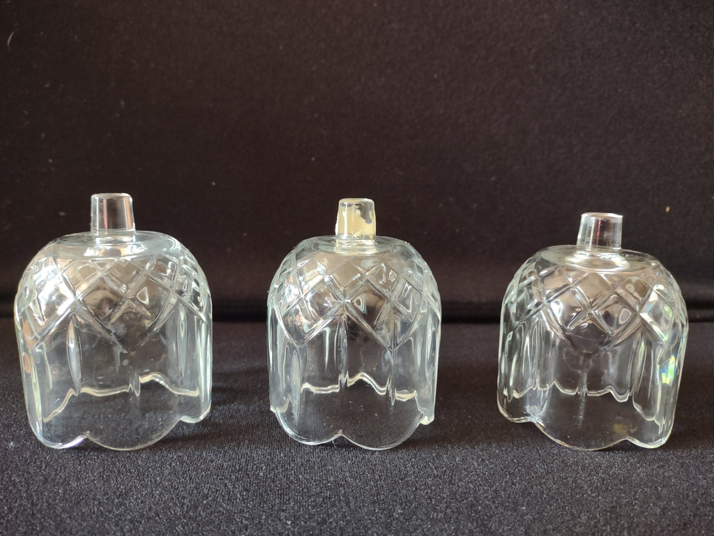 Vintage Home Interior Tall Tulip Shape x 2 Votive Cup Candleholder (lot 5400)