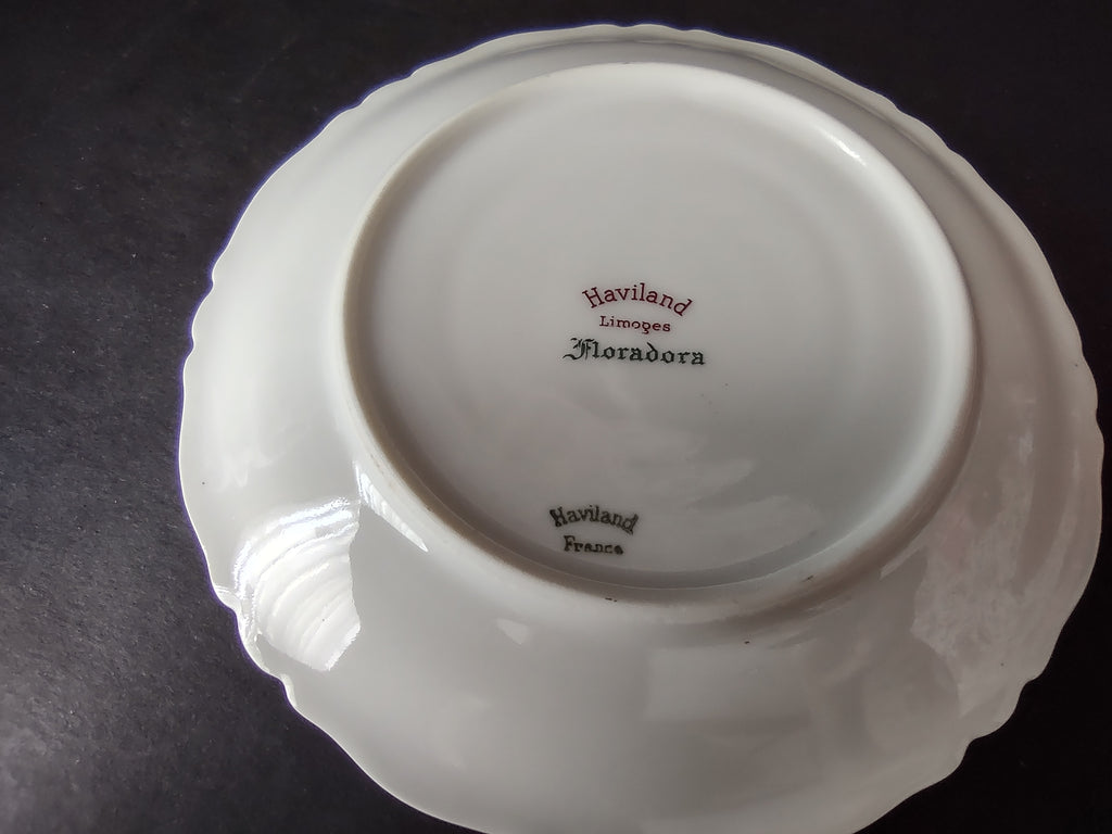 Haviland France Limoges Saucer ONLY Floradora Platinum Trim (lot 976)