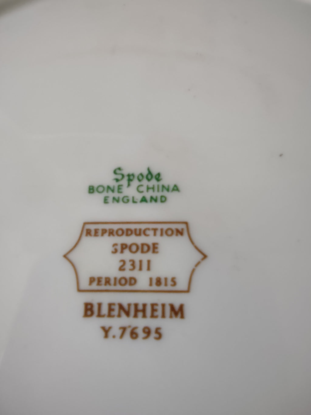 Vintage Spode Dinner Plate Blenheim Bone China Gold Trim Reproduction (Lot 5721)
