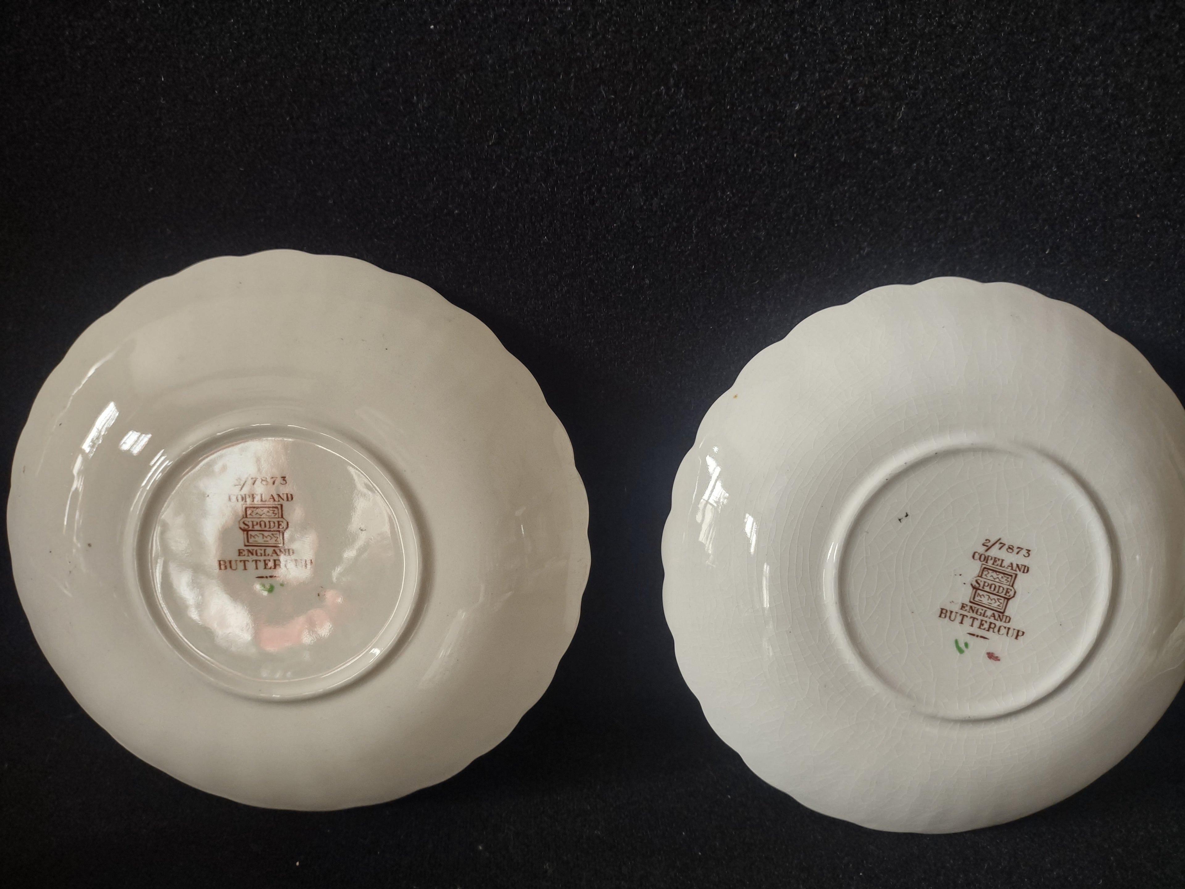 Vintage Spode Buttercup Teacup Saucer x 4 English Countryside Ironstone lot 5746
