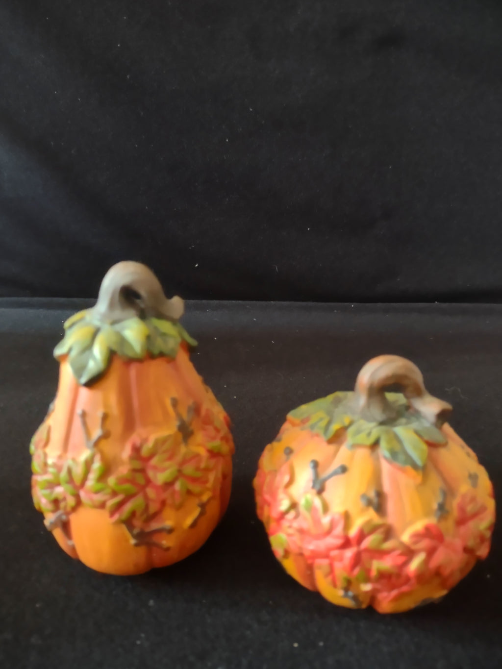 Autumn Fall Thanksgiving Resin Decorated Pumpkins (Lot 3257)