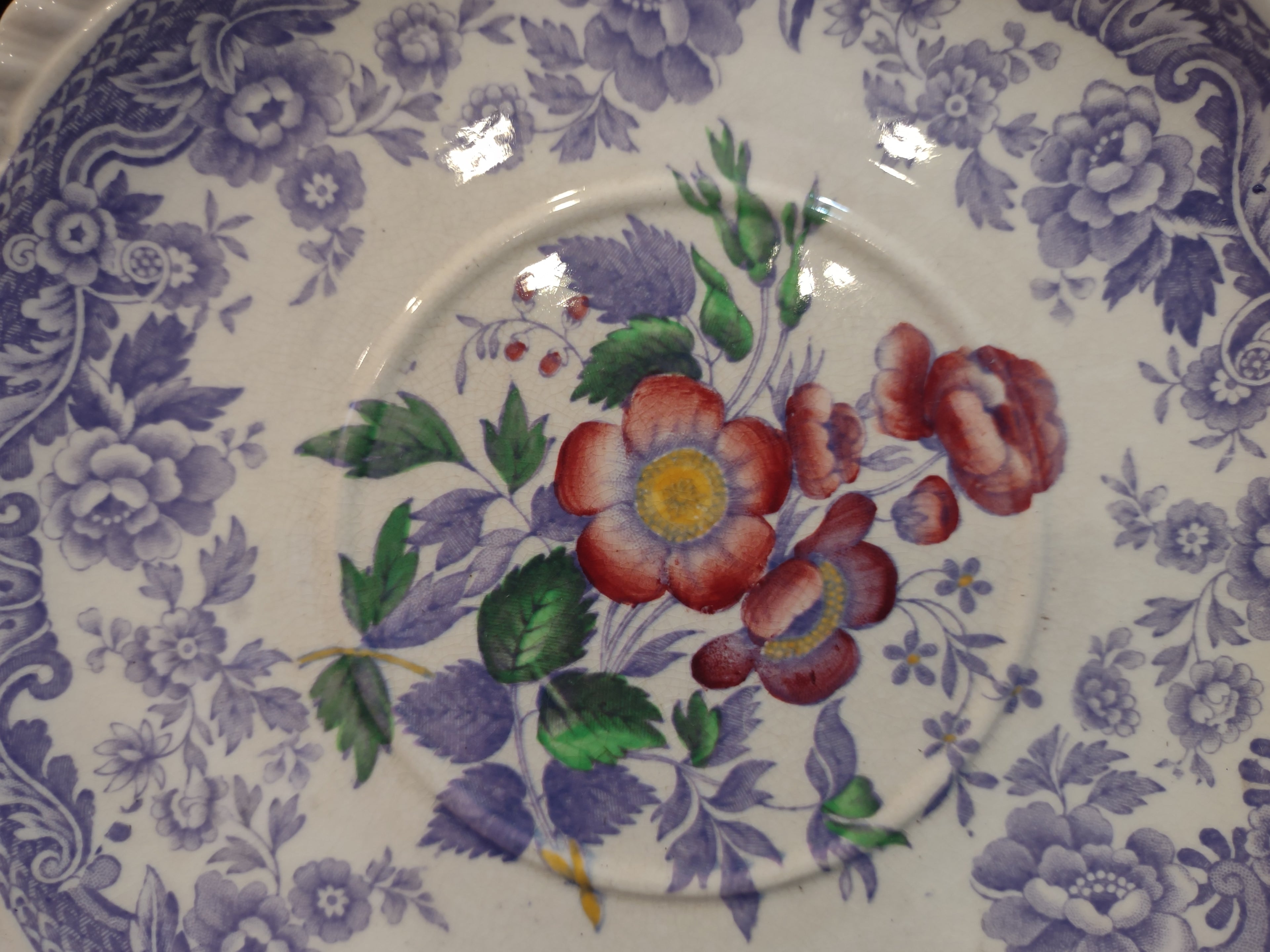 Vintage Spode England Ironstone Mayflower Liner for Soup Cup Cottage (lot 5710)