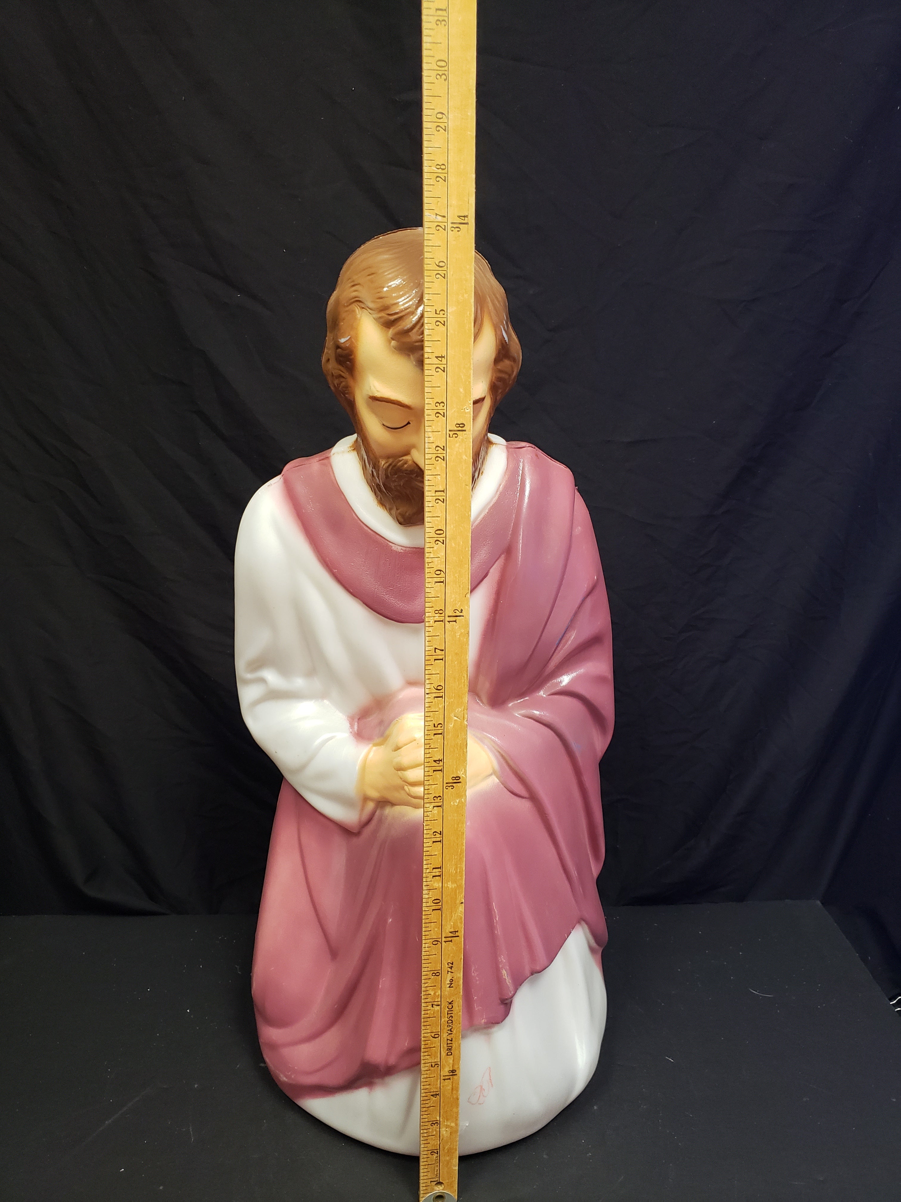 Vintage Christmas Nativity Outdoor Rose Joseph Blow Mold 28" (lot 2252)