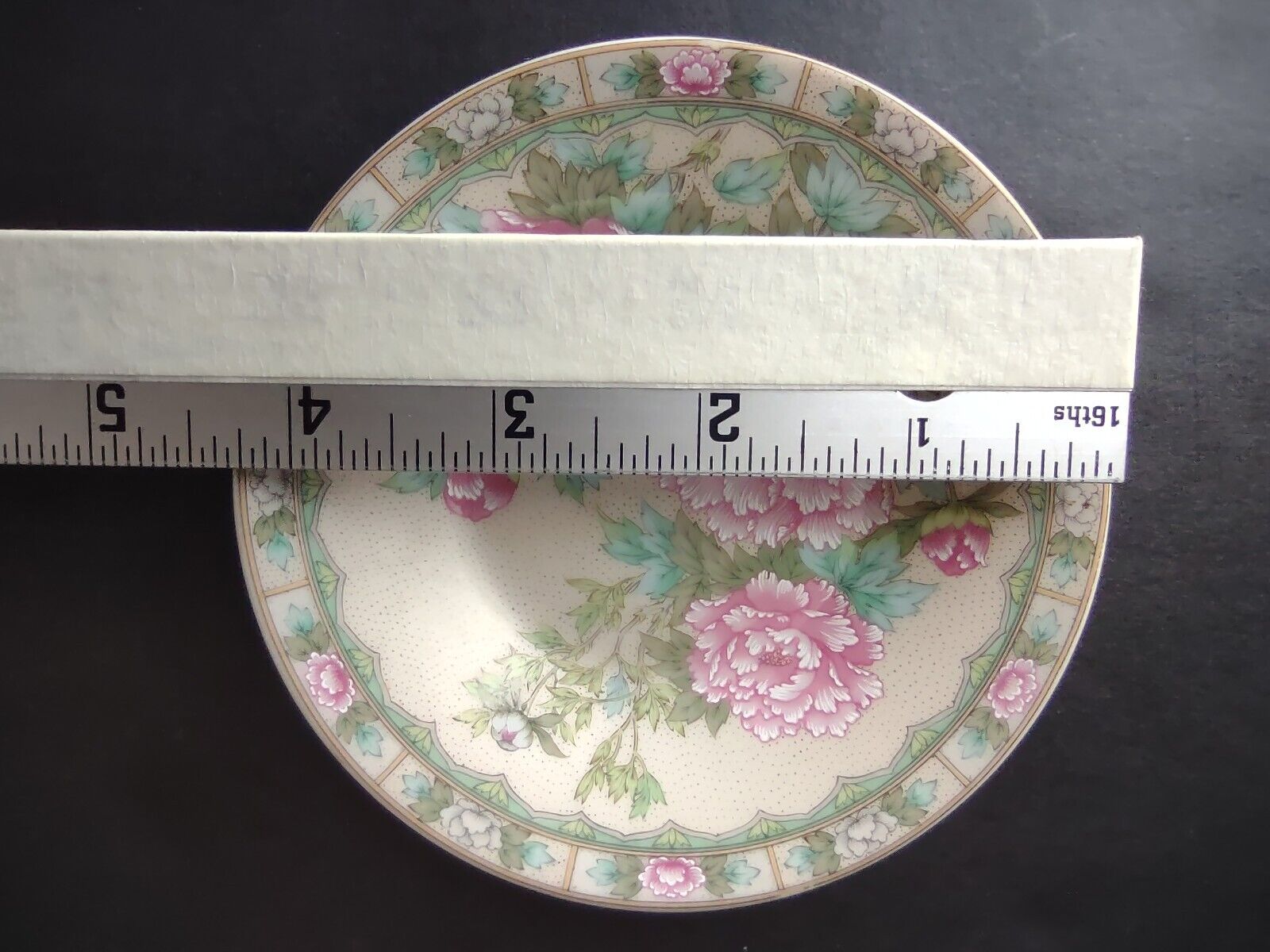 Vintage Demitasse Cup Lefton Pink Peony Flower (lot 522)