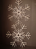 Vintage Christmas Plastic Snowflake 18" Set of 2 (lot 3340)