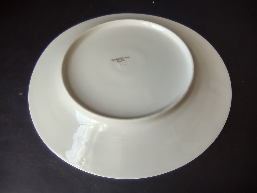 Haviland Limoges Dinner Plate Rose White Purple Flower Moss (lot 896)