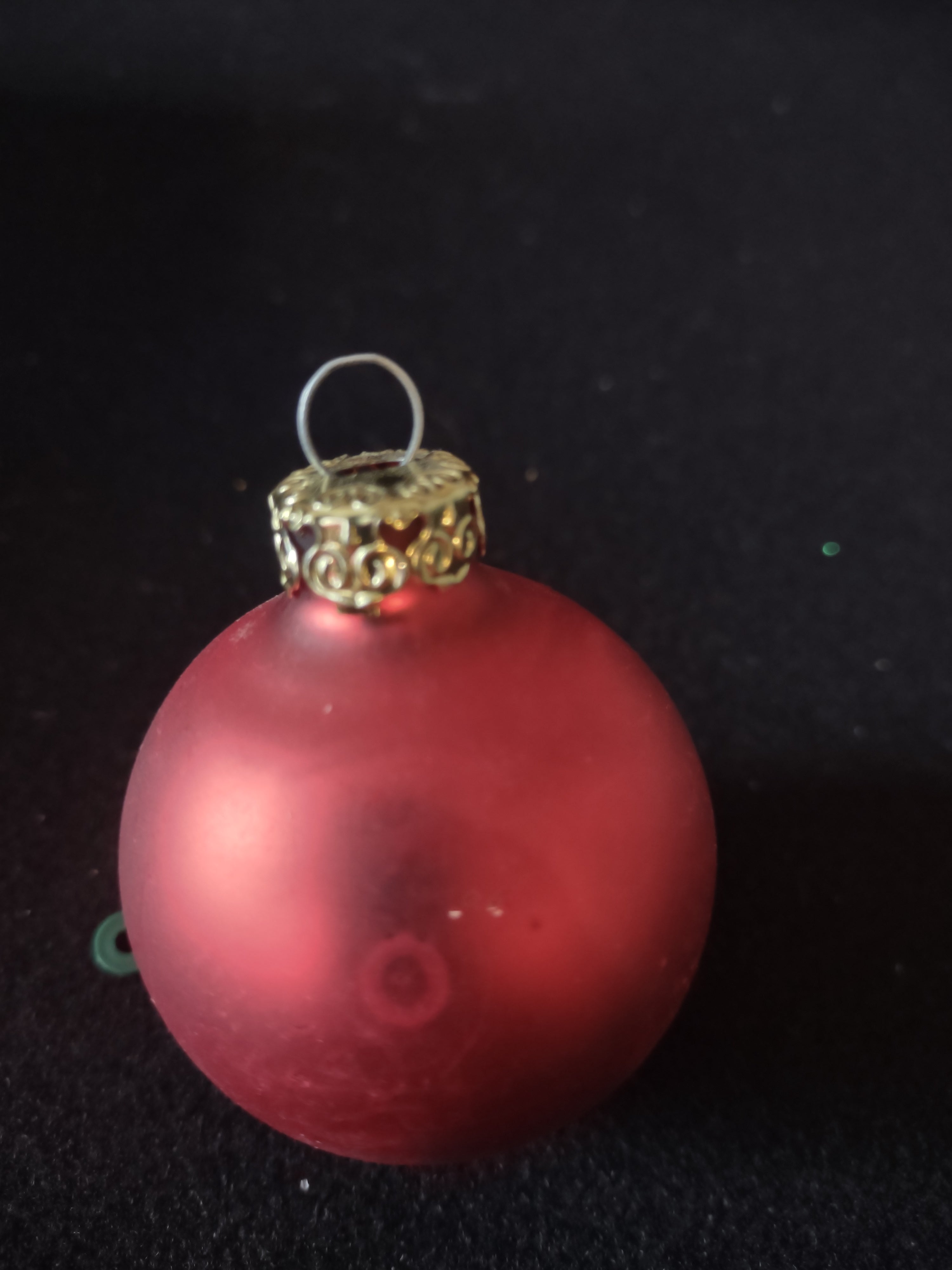 Vintage Christmas Glass Red Ornaments Made In Germany Set Of 5 (Lot 4647)