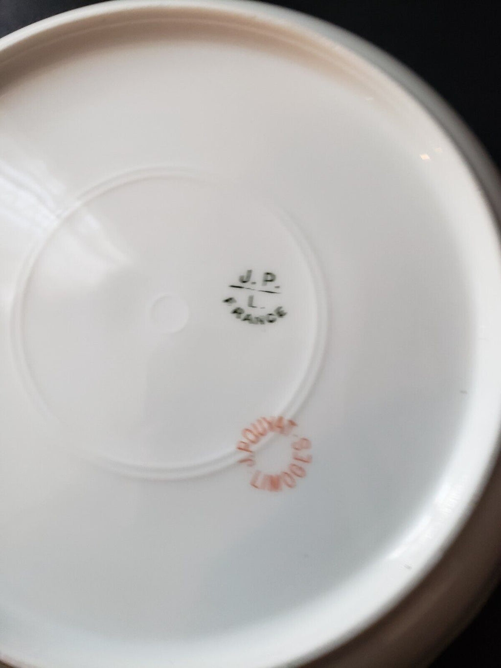 JP France Cream Soup Salad Bowl 7" Double Rose Garland Blue Pink Flower (lot 645